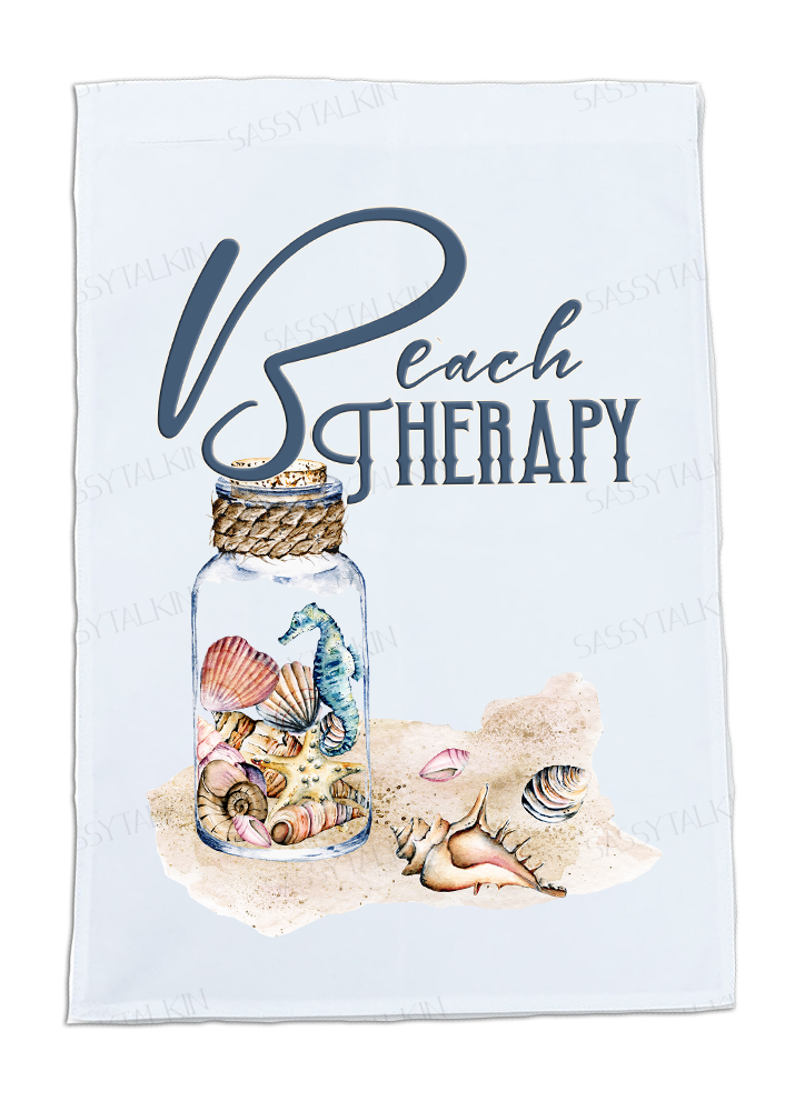 Beach, Dish Towel, Anchor and Mason Jar
