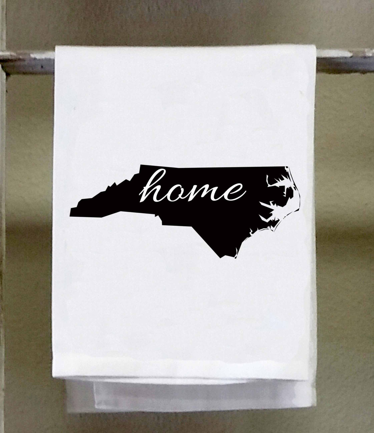 Home North Carolina State Kitchen Towel, Dish Towel, white decorative , choose color from color chart